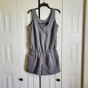 New York & Company Charcoal Sleeveless Romper